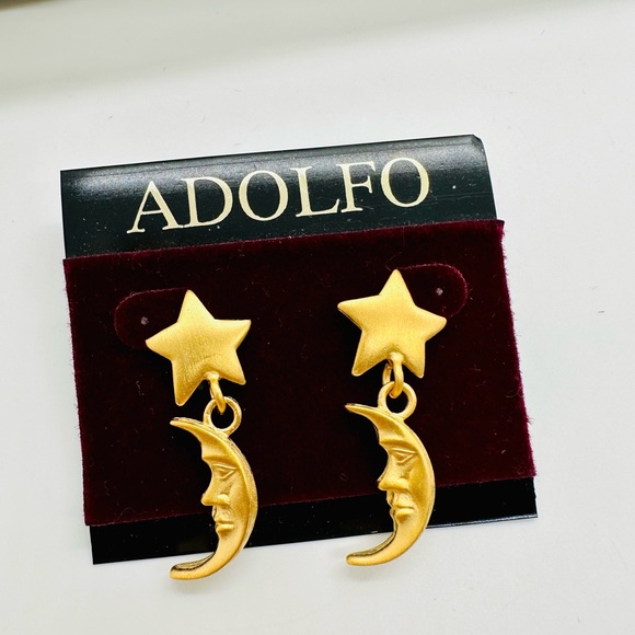 Moon Face Star Earrings NWT - Picture 6 of 6